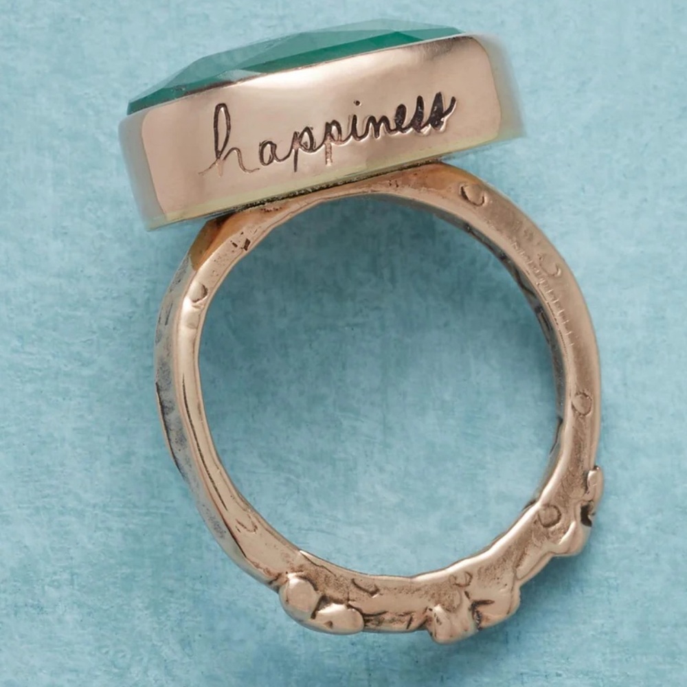 “Ode to Joy” unisex emerald/rose gold ring by Jes MaHarry. New in box. - Picture 3 of 12